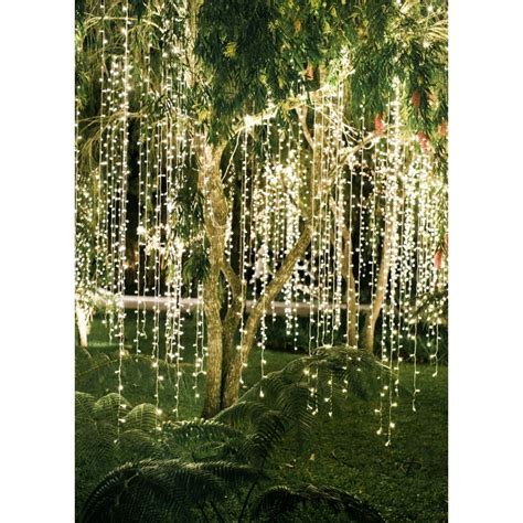 Perfect Holiday 300 Led Window Curtain Icicle Lights String Fairy Light