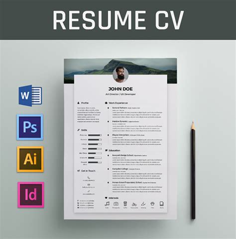 22 Free Minimalist Resume Templates Word InDesign More CV Designs