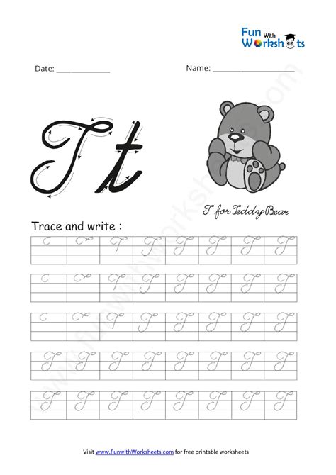 Free Printable Worksheets Cursive Capital Letters Archives Page 2 Of