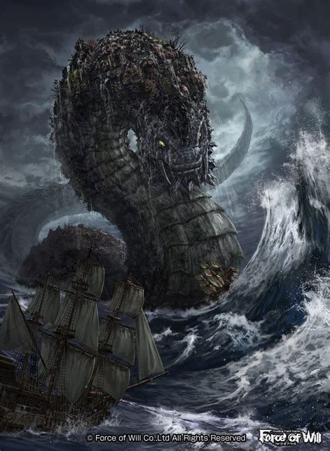 Sea Monster In 2020 Dark Fantasy Art Fantasy Beasts Sea Creatures