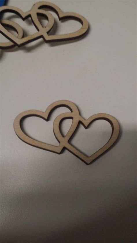 Laser Cut Wooden Two Hearts Love Design Free Dxf File For Free Download