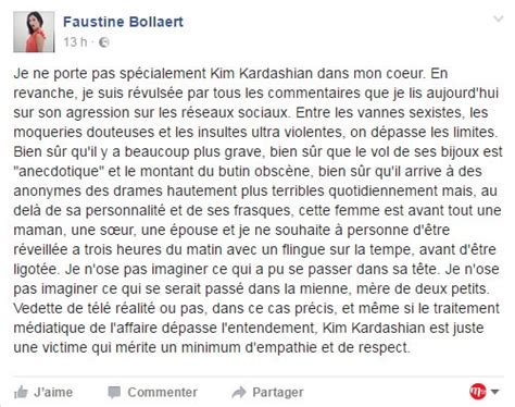 Faustine Bollaert Défend Kim Kardashian
