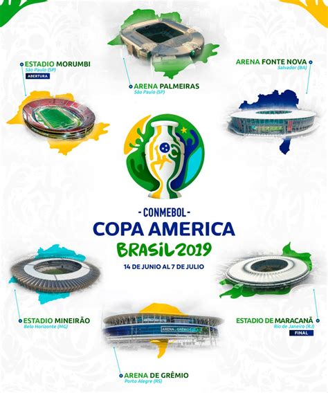 Conmebol copa américa brasil 2019 i highlights. CONMEBOL presentó las sedes de la Copa América Brasil 2019 ...