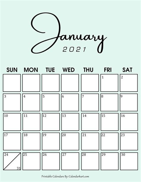 By hipiin 2021 calendars, 2021 monthly calendars, calendarstagged 2021, 2021 calendar, a4 paper size, calendar, calendar 2021, free download. 7+ Cute And Stylish Free Printable January 2021 Calendar ...