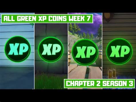 All 4 Green XP Coins Locations Week 7! - Secret XP Coins ...