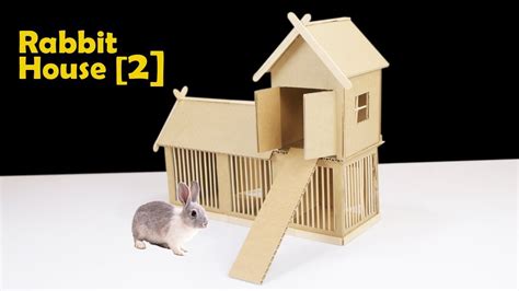 🐇 Rabbit House Making Out Of Cardboard And Bbq Sticks 2 Youtube