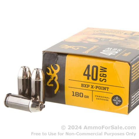 20 Rounds Of Discount 180gr Jhp 40 Sandw Ammo For Sale By Browning