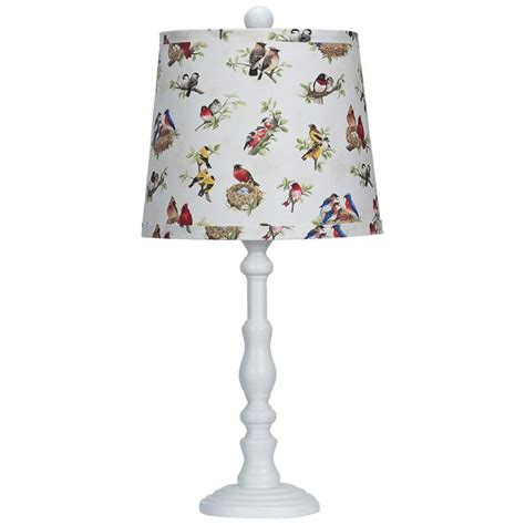 360 lighting cottage accent table lamps set of 2 clear stacked glass off white bell shade for living room family bedroom bedside. Townsend White Country Cottage Table Lamp - #85F47 | Lamps ...