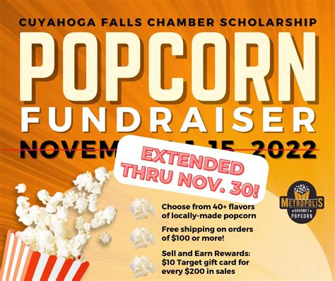 Annual Popcorn Scholarship Fundraiser Extended To Nov 30 Cuyahoga
