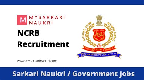 National Crime Records Bureau Ncrb Recruitment Mysarkarinaukri En