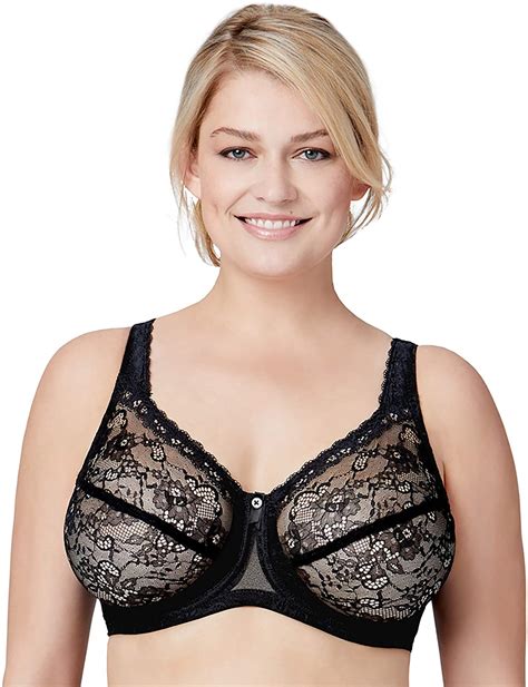 Bramour By Glamorise Womens Full Figure Plus Size Underwire Black