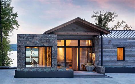 This Mountain Modern Lakefront Home In Montana Is All About Zen