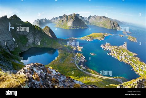 Lofoten Islands Reine Moskenes Norway Stock Photo 90620254 Alamy