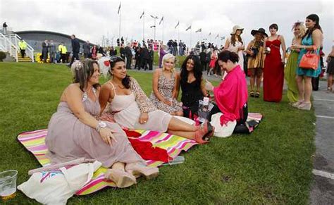 Ladies Day At Aintree Racecourse Liverpool Lasses Come Out In Their