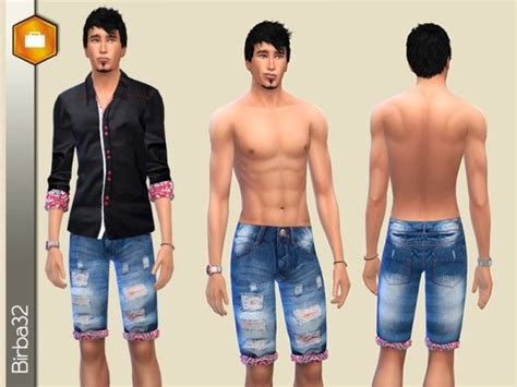 The Sims Resource Fashion Man Red Denim • Sims 4 Downloads The