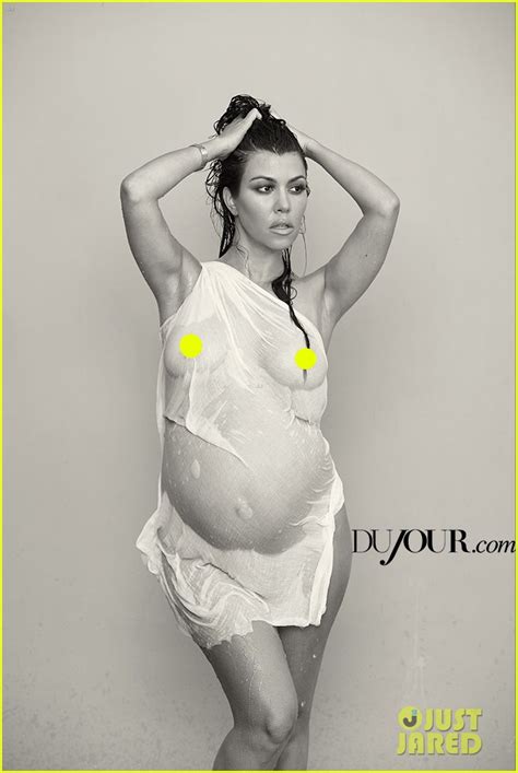 Pregnant Kourtney Kardashian Goes Completely Naked In Nude Mag Spread