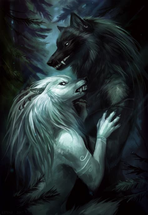 Moonlight Shadow By Kipine Werewolf Art Werewolf Fantasy Wolf