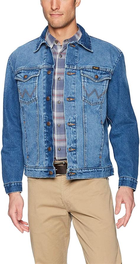 Wrangler Coats And Jackets Mens Jacket Large Button Front Unlined Denim
