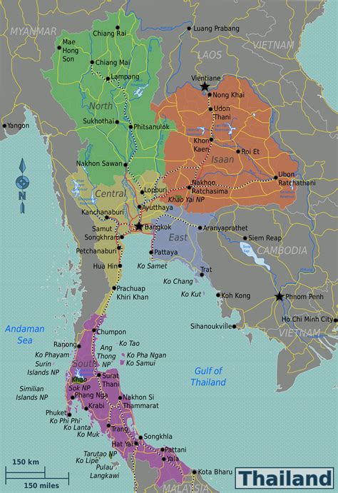 Detailed Thailand Map