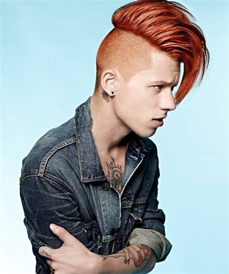 Colors, conditions, detoxify and improve scalp. Fohawk, fade hairstyle for red haired guy | Hairstyles ...