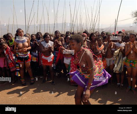 Thousands Zulu Maidens Participate In Reed Dance Where Girls After Undergoing A Virginity Test