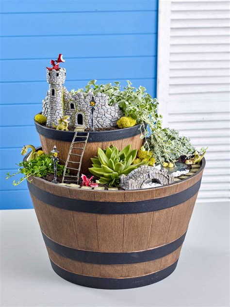From teeny teacup fairy gardens to huge bird bath gardens there are ideas of all shapes and sizes here to inspire you! Kids Garden Idea: Create a mini DIY dragon castle garden ...