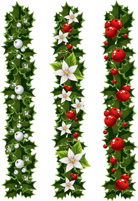 All christmas garland clip art are png format and transparent background. Green Christmas Garland and Mistletoe Vector - Ai, Svg ...