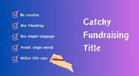 40 Catchy Fundraiser Title Ideas For Nonprofit Tips And Examples