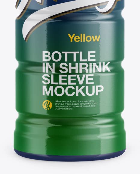 Plastic Bottle in Shrink Sleeve Mockup in Bottle Mockups ...