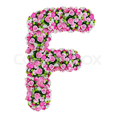 Download a free preview or high quality adobe illustrator ai, eps, pdf and high resolution jpeg versions. F, flower alphabet isolated on white ... | Stock image ...