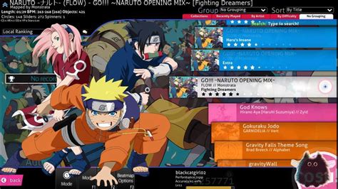 Osu 451316 Go Naruto Opening Naruto Auto Insane Youtube