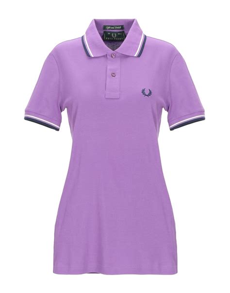 Fred Perry Polo Shirt In Purple Lyst