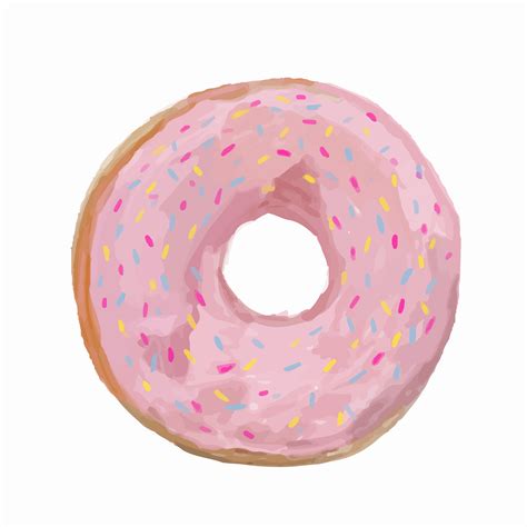 Hand Drawn Donut Watercolor Style Download Free Vectors Clipart