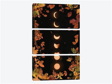 Autumnal Moon Phases Canvas Wall Art By Emanuela Carratoni Icanvas