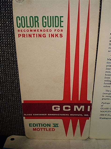 Vintage Gcmi Color Guide Edition Vi Grelly Usa