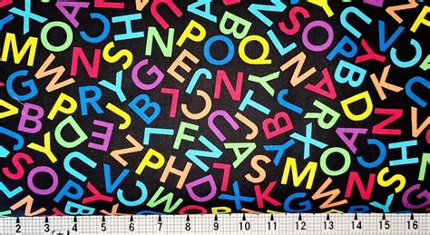 Timeless Treasures Alphabet Dance C8578 Fabric By The Etsy