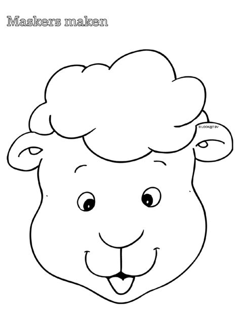 Kleurplaat Masker Schaap Kleurplaten.nl