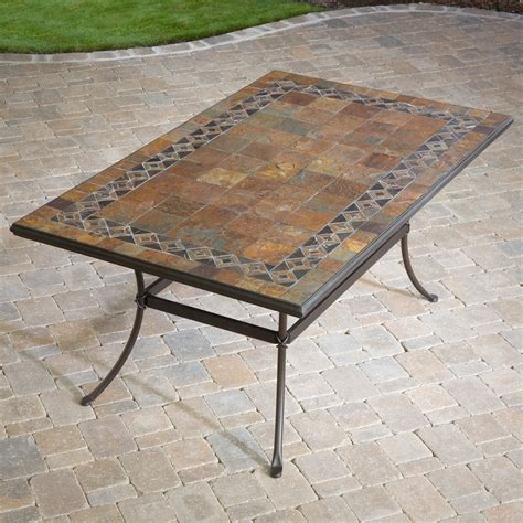 Palazetto 40 X 60 Inch Mosaic Dining Table Mosaic Patio Table Mosaic