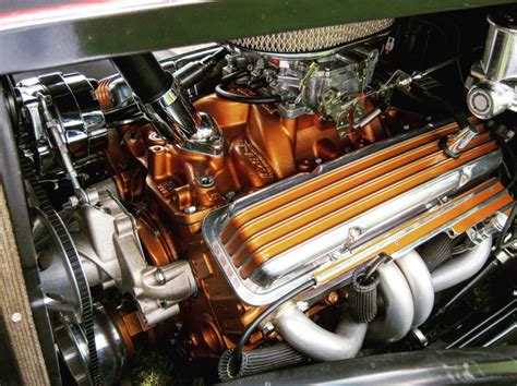 327 Chevy Engine In Burnt Copper Classic Cars Car Mods Chevy