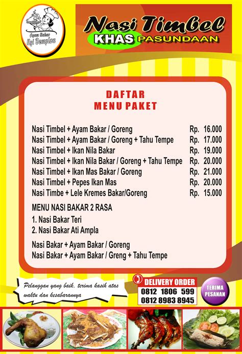 Contoh Desain Daftar Menu Makanan Dan Minuman Audyfa Printing Sexiz Pix