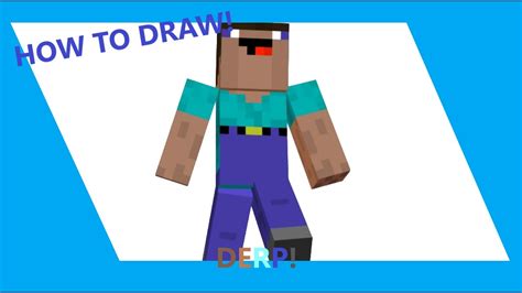 How To Draw A Minecraft Derpy Skin Youtube