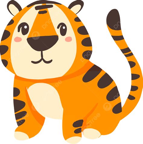 Gambar 2022 Harimau Kuning Yang Lucu Harimau Tahun Macan Tahun Baru