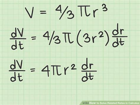 How To Solve Related Rates In Calculus With Pictures Wikihow