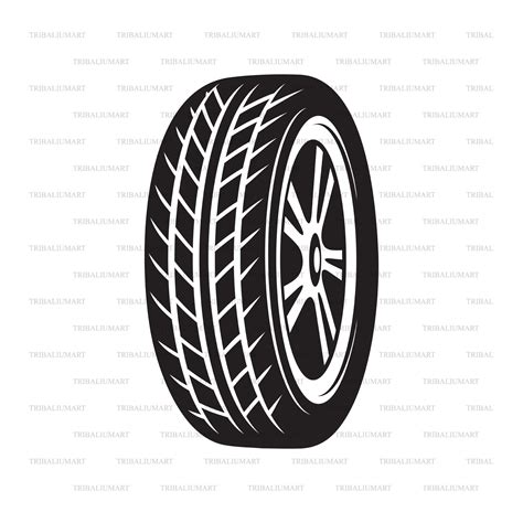 Tire Car Wheel Tyre Cut Files For Cricut Clip Art Etsy Canada