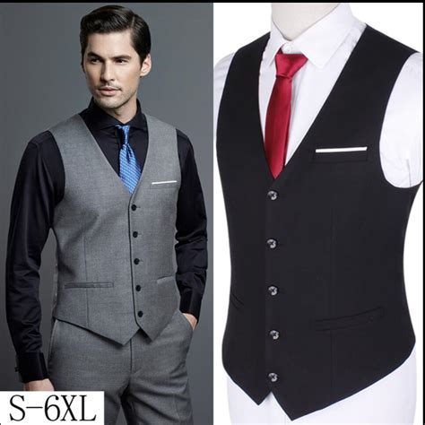 Mens formal australia, an exclusive online boutique specialising in formal accessories from shirts to bow ties. S 6XL New Men Slim Suit Vests Single Business Casual Vest ...