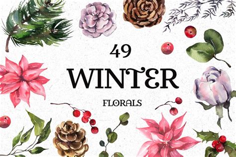 Winter Flowers Clipart 1671494