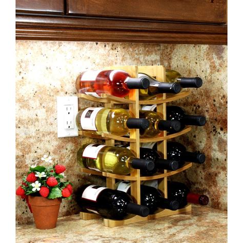oceanstar  bottle bamboo countertop wine rack wr