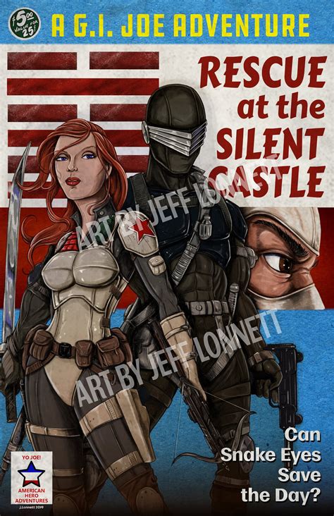 Gi Joe Snake Eyes And Scarlett Silent Interlude Retro Book Cover Satire