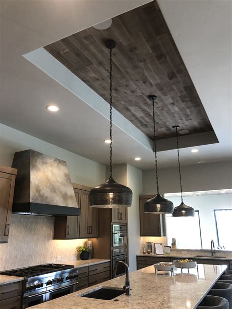 Tray Ceiling Kitchen Lighting Remodel Home Ceiling House Ceiling Design