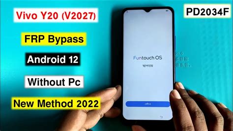 Vivo Y Frp Bypass Android Vivo Frp Unlock Vivo Pd F Frp